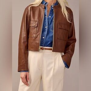 J. Crew Brown Leather Jacket